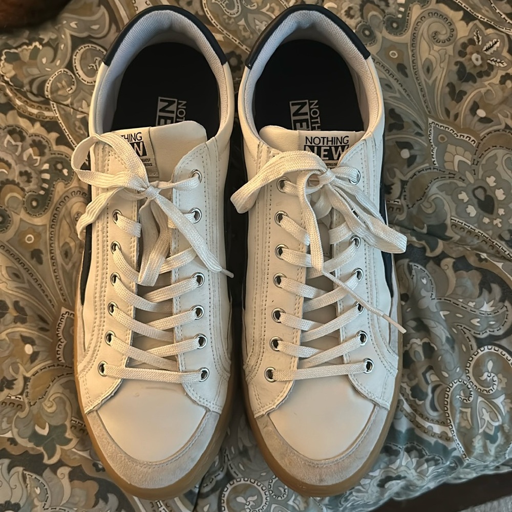 Men’s sneakers.  Nothing New Saga One, Size 10.5M US. Navy/White